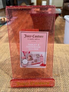 Juicy Couture Glitter Pink Tablet & Cookbook Stand
